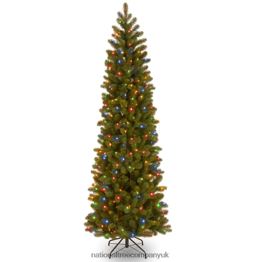 Trees | National Tree Company Pre-Lit \Feel Real\ Artificial Slim Downswept Christmas Tree Green Douglas Fir Dual Color LED Lights Includes PowerConnect and Stand 75 feet F2L4F1